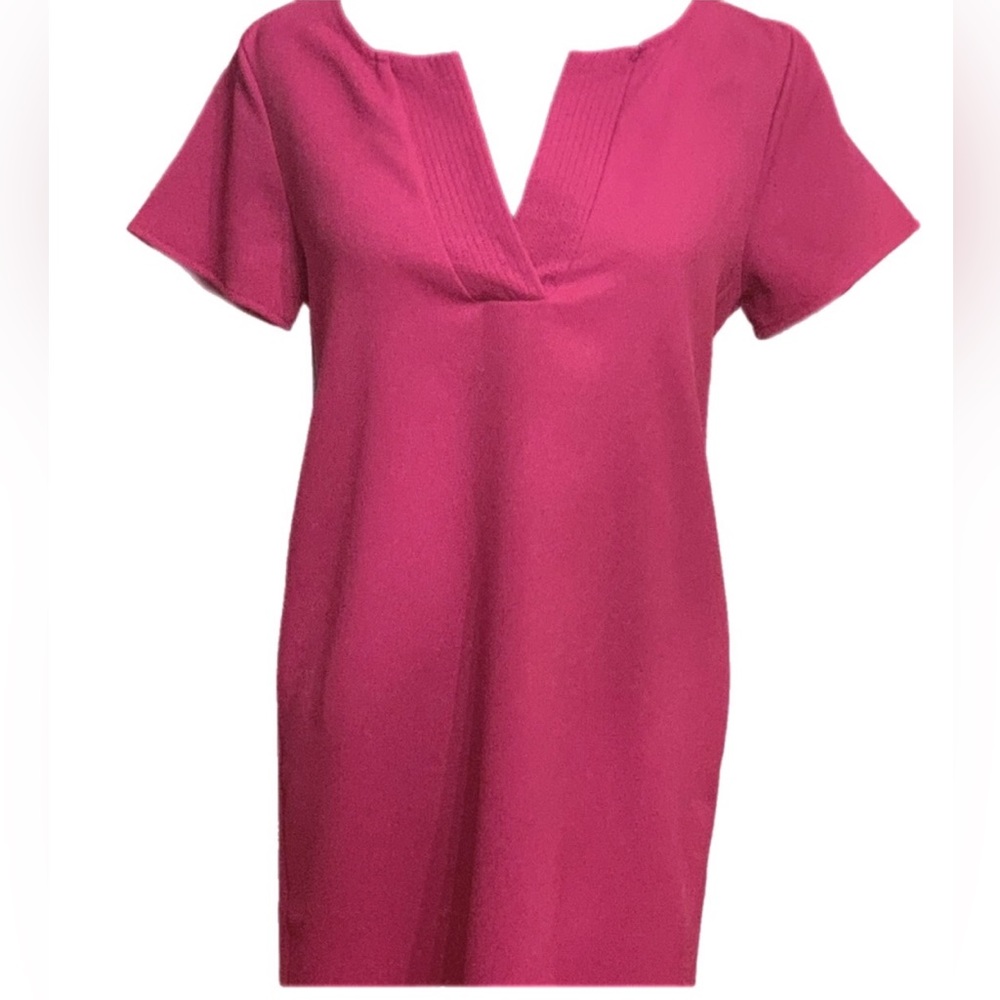 Adorable Everly dress with v neck & fun stitching